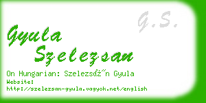 gyula szelezsan business card